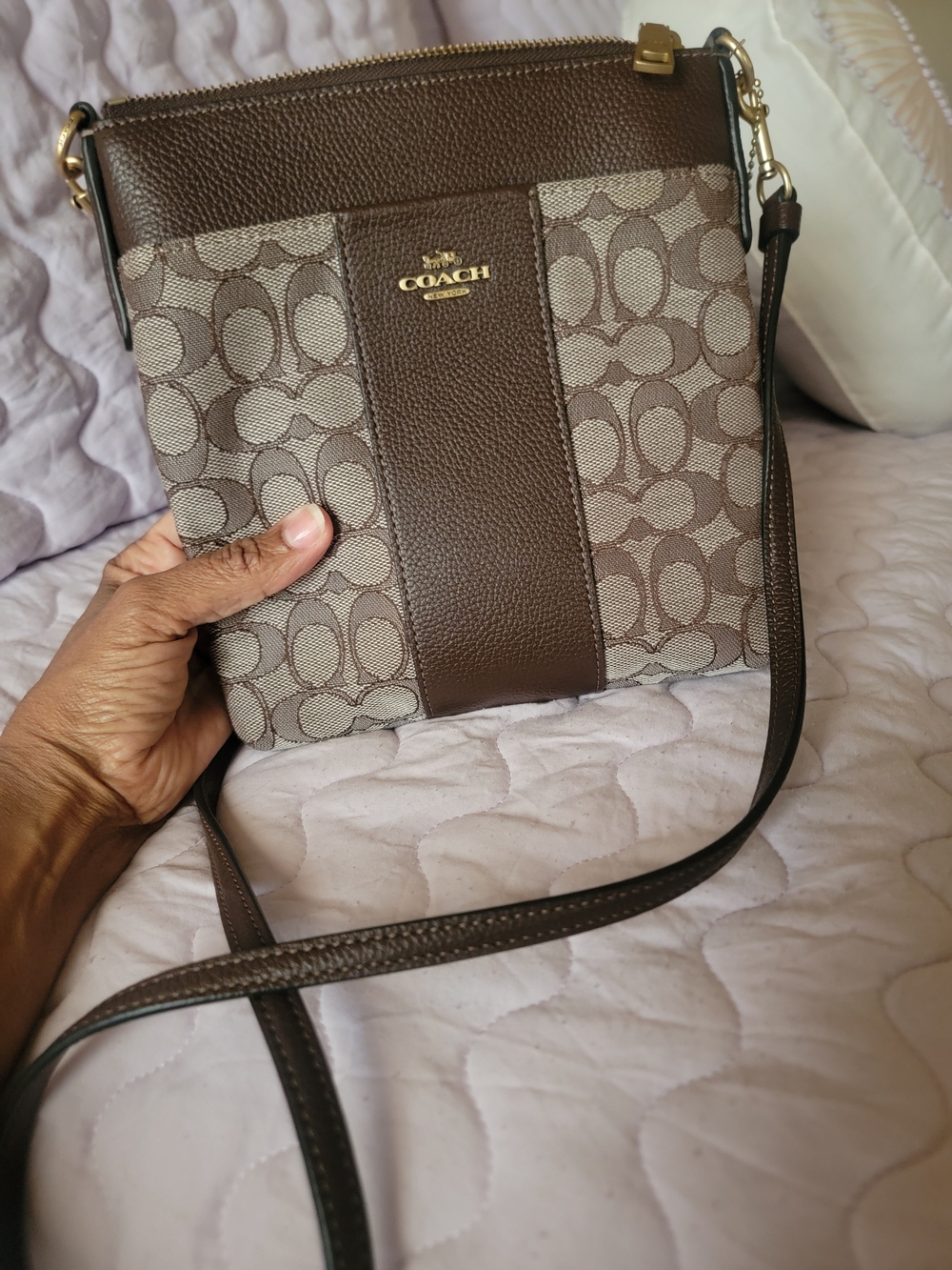 Coach Brown Signature Crossbody Bag
